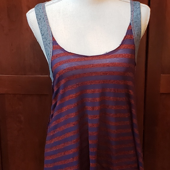 Free People Tops - Free people, red & navy striped tank size  XS